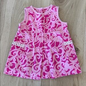 Girls Lilly Pulitzer Pink Patterned Sleeveless Dress